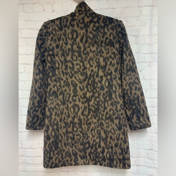 Boden Leopard Wool Blend Lined Coat Size 4 - Picture 7 of 7